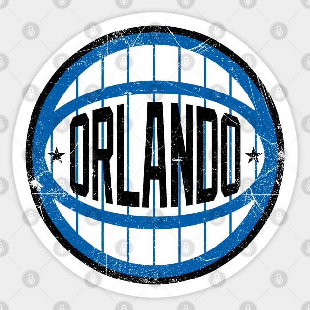 Orlando Retro Ball - White Sticker by KFig21